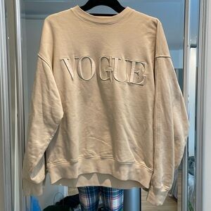 VOGUE collection cream crew neck sweater